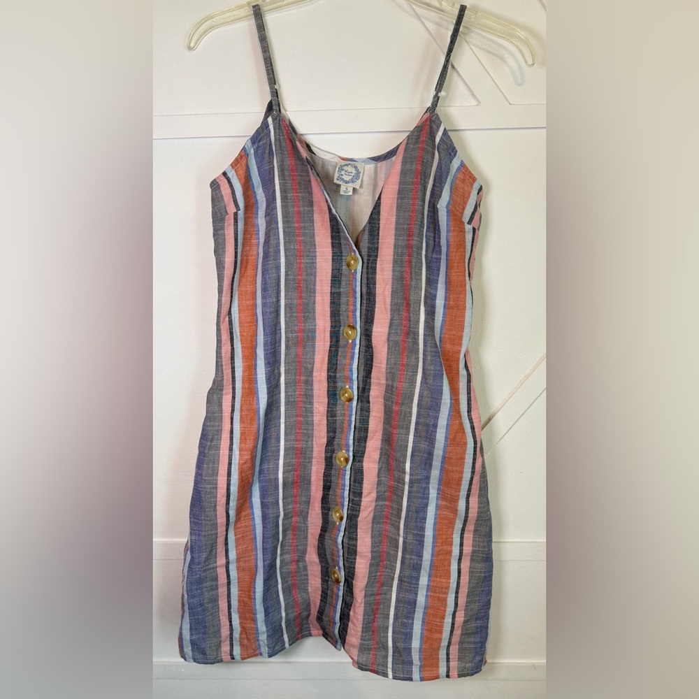 Blue Rain Multicolor Striped Dress